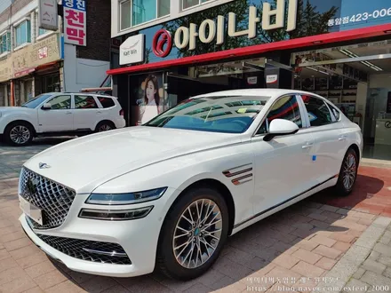 [인천썬팅] 제네시스 올뉴 G80, 아이나비 칼트윈 썬팅작업