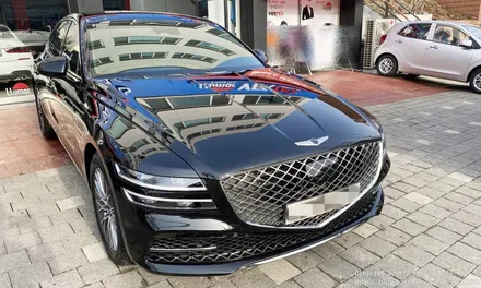 [인천썬팅] 제네시스 G80 아이나비 칼트윈 반사필름 ER 썬팅작업.