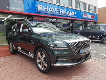 [인천썬팅] 카디프그린 제네시스 GV80 - 아이나비 칼트윈 ER 썬팅, 아이나비 블랙박스 Z5000PLUS 장착 작업.