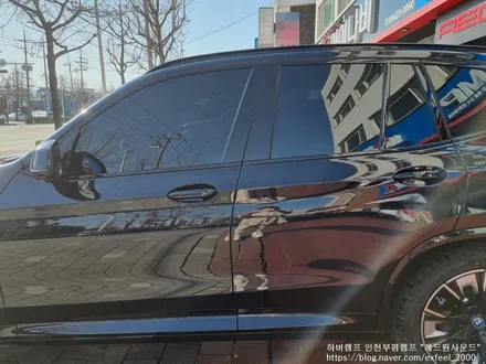 [인천하버캠프] M 카본 블랙 메탈릭 BMW iX3 전기차 - 하버캠프 세라믹본드 썬팅 PPF 6종 작업.