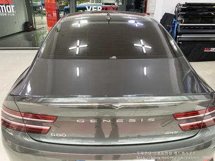 [인천썬팅] 제네시스 G80, 열차단 필름 루마 래티튜드 썬팅작업