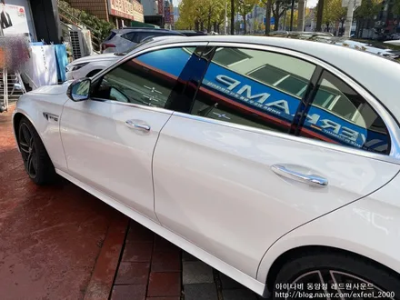 [인천썬팅] 메르세데스 벤츠 E63 AMG 썬팅, 아이나비 칼트윈 반사필름 ER 썬팅작업.