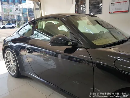 [인천썬팅] 포르쉐 911카레라S 루마 시러스 썬팅, 아이나비 블랙박스 QXD5000 장착 작업.