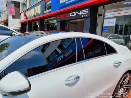 [인천썬팅] 메르세데스 벤츠 AMG CLA 45S 신차패키지 작업 - 하버캠프 세라믹본드 썬팅, 아이나비 블랙박스 QXD5000, 보조배터리 케어셀 CX6A 장착 작업.