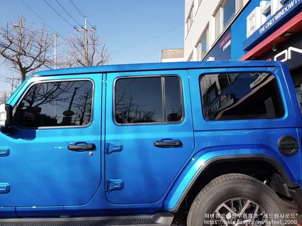 [인천썬팅] 2021 Jeep Wrangler 4xe 하버캠프 세라믹본드 썬팅 작업.