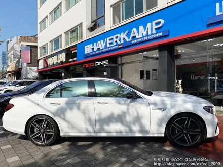 [인천썬팅] 메르세데스 벤츠 E63 AMG 썬팅, 아이나비 칼트윈 반사필름 ER 썬팅작업.