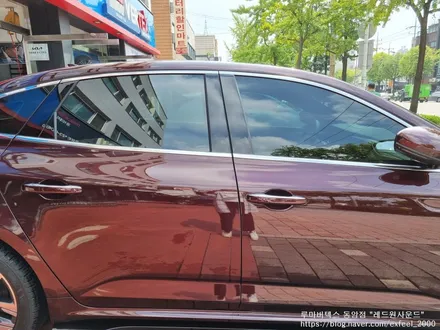 [인천썬팅] 빈티지 레드 SM6 신차패키지 - 루마 버텍스 900/700 썬팅, 아이나비 블래박스 QXD7000, 코일매트, PPF 작업.