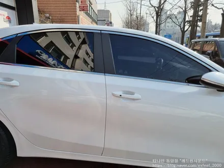 [인천썬팅] The New K3 신차패키지 - 티나인 R100 썬팅 아이나비 블랙박스 Z7000 아이언가드 유리막코팅 코일매트 작업.