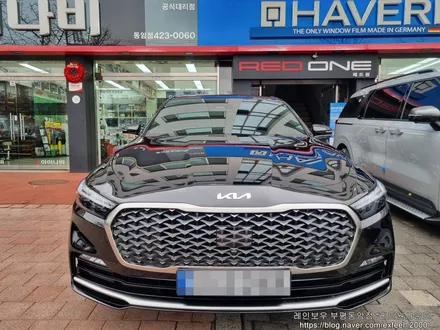 [인천썬팅] The 2023 K9 - 레인보우 V90 썬팅 · 아이나비 블랙박스 Z9000 · 아이언가드 UE-10 유리막코팅 작업
