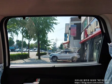 [인천썬팅] 싼타페 TM - 아이나비 칼트윈 TX, GR 썬팅 작업.
