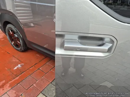 [인천썬팅] The Kia PV5 카고 롱레인지 - 레인보우 Premium IS200 썬팅 · 블랙박스 파인뷰 LX7Power 장착 (실외형 후방카메라)