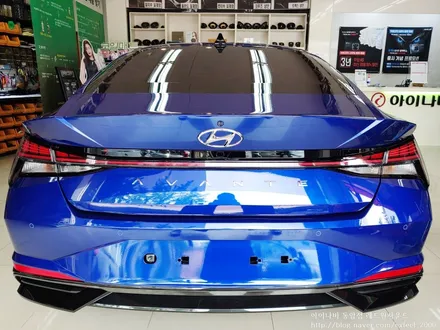 [인천썬팅] 인텐스블루 올뉴 아반떼 CN7, 루마 아티젠 썬팅, 아이나비 블랙박스 Z3000PLUS, 유리막 코팅 작업