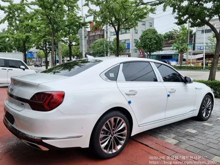 [인천아이나비] The new Kia K9 - 아이나비 칼트윈 RX 썬팅 · 아이나비 블랙박스 QXD7000 · PPF 3종 · 코일매트 작업