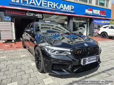 [인천썬팅] BMW M5 - 레인보우 VS200 / V90 썬팅 재작업 · 아이나비 QXD MEGA2 4채널 블랙박스 장착