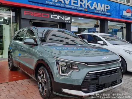 [인천썬팅] The all-new Kia 니로 신차패키지 - 루마 버텍스 900 / 700 썬팅 아이나비 블랙박스 QXD7000 코일매트 작업