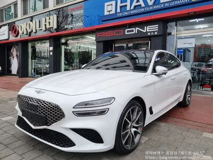 [인천썬팅] 제네시스 G70 신차패키지 - 루마 버텍스 700/300 썬팅 아이나비 블랙박스 Z7000 아이언가드 유리막코팅 도어컵 PPF 작업