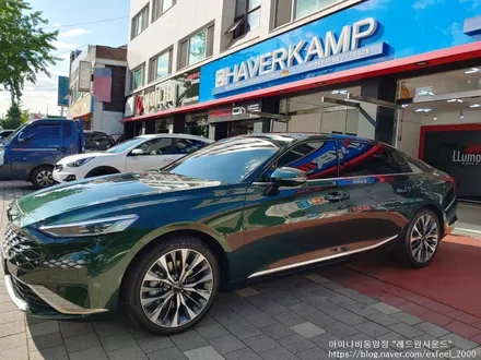 [인천썬팅] 2021 딥 포레스트 그린 K8 신차패키지 작업 - 아이나비 칼트윈 RX / LX 썬팅, 아이언가드 유리막코팅, PPF 3종, 코일매트 작업.