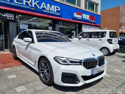 [인천하버캠프] BMW 520i 신차패키지 - 하버캠프 세라믹본드 썬팅 · 아이언가드 UE-10 유리막코팅 · PPF 7종 작업