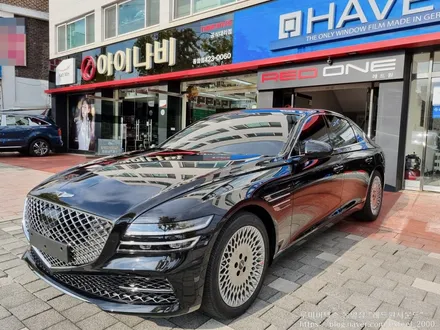 [인천썬팅] 제네시스 G80 신차패키지 - 루마 버텍스 900/700 썬팅, 아이나비 블랙박스 QXD7000, 아이언가드 유리막 코팅, PPF 4종 작업.