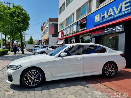 [인천하버캠프] BMW 520i 신차패키지 - 하버캠프 세라믹본드 썬팅 · 아이언가드 UE-10 유리막코팅 · PPF 7종 작업