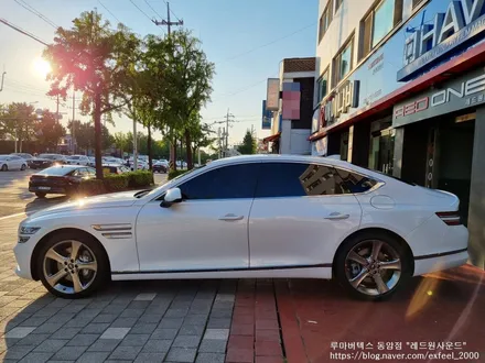 [인천썬팅] 제네시스 G80 신차패키지 - 하버캠프 세라믹본드 썬팅, 아이나비 블랙박스 Z5000PLUS, PPF 5종, 코일매트 작업.