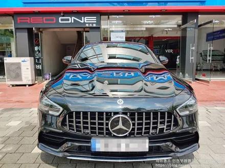 [인천썬팅] 메르세데스 벤츠 GT43 AMG - 하버캠프 세라믹본드 썬팅, 블랙박스 보조배터리 케어셀 CX6A 장착 작업.