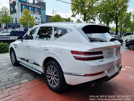 [인천썬팅] 제네시스 GV80 신차패키지 - 아이나비 칼트윈 TX/RX 썬팅, 블랙박스 파인뷰 LX5000, 아이나비 보조배터리 BAB-55, 코일매트, PPF 4종 작업.