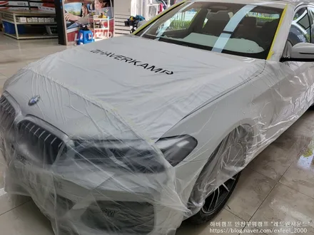 [인천하버캠프] BMW 520i 신차패키지 - 하버캠프 세라믹본드 썬팅 · 아이언가드 UE-10 유리막코팅 · PPF 7종 작업