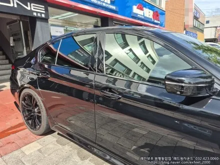 [인천썬팅] BMW M5 - 레인보우 VS200 / V90 썬팅 재작업 · 아이나비 QXD MEGA2 4채널 블랙박스 장착