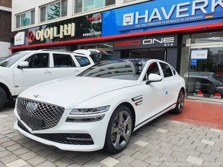 [인천썬팅] 제네시스 G80 신차패키지 - 루마 버텍스 900/700 썬팅, 아이나비 블랙박스 QXD5000, 커넥티드 프로, 블랙박스 보조배터리 에코파워팩S8, PPF4종 작업.
