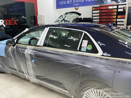 [인천썬팅] 제네시스 G90 신차패키지 - 아이나비 칼트윈 TX/RX 썬팅, 아이나비 블랙박스 Z5000PLUS, 보조배터리 BAB-55, 애프터블로우, 아이언가드 유리막코팅 작업