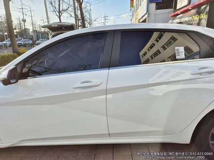 [인천썬팅] 현대 자동차 아반떼 CN7 - 레인보우 i90 Black 썬팅 · 파인뷰 LXQ600 블랙박스 · PPF 3종 · 코일매트 작업