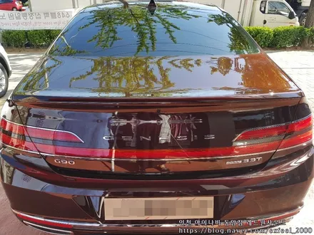 포르토 레드 제네시스 G90 루마 썬팅과 아이나비 블랙박스 하다!
