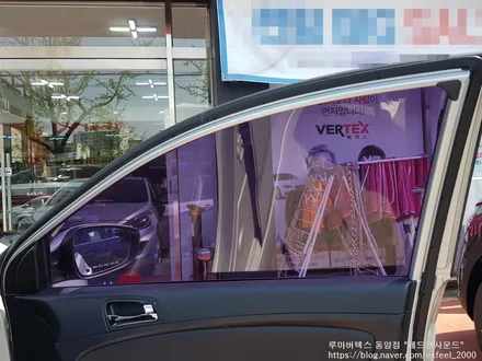 [인천썬팅추천] 현대자동차 엑센트 루마 버텍스 700 / 300 썬팅 재작업