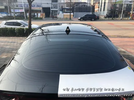 스팅어엔 시인성 좋은 열차단썬팅 필름 루마 래티튜드로 !