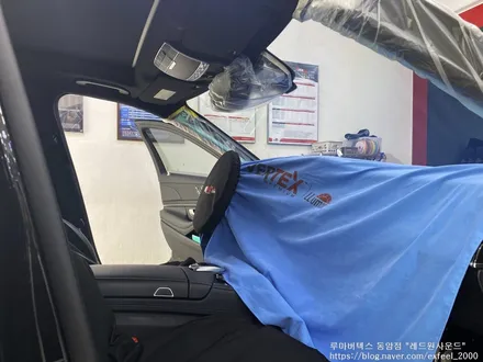 [인천썬팅] 메르세데스 벤츠 S500 루마 버텍스 900 / 700 썬팅 재작업, 블랙박스 보조배터리 케어셀 CX6A 장착 작업.