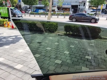 [인천썬팅] The all new 그랜져 GN7 - 레인보우 V90 썬팅 · 아이나비 블랙박스 Z9000 · 아이언가드 UE-10 유리막코팅 · PPF 4종 작업