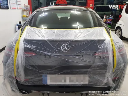 [인천썬팅] 메르세데스 벤츠 GT43 AMG - 하버캠프 세라믹본드 썬팅, 블랙박스 보조배터리 케어셀 CX6A 장착 작업.