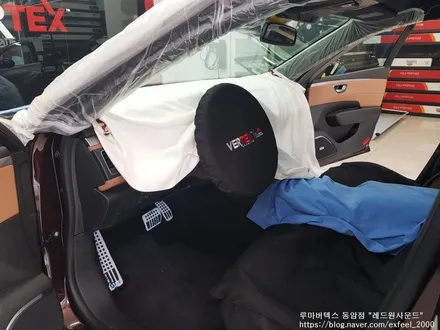 [인천썬팅] 빈티지 레드 SM6 신차패키지 - 루마 버텍스 900/700 썬팅, 아이나비 블래박스 QXD7000, 코일매트, PPF 작업.