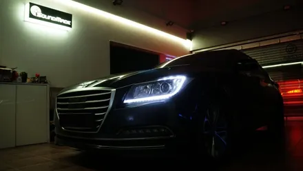 부산[제네시스 G80] 파이버테리어 광섬유 엠비언트 시공기 / 부산 진구, 김해