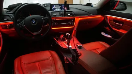 BMW 4 스마트폰과 연동되는 엠비언트 라이트 시공후기 / 부산 진구, 김해