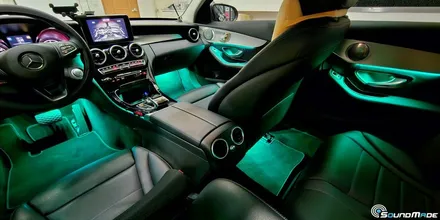 BENZ C200 순정엠비언트 광량업 시공기! / 부산 진구, 김해