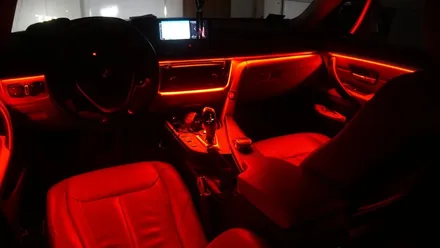 BMW 4 스마트폰과 연동되는 엠비언트 라이트 시공후기 / 부산 진구, 김해