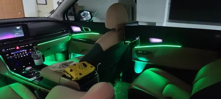 부산 카니발KA4 순정핸들연동 엠비언트 무드등 시공기 / 부산 진구, 김해