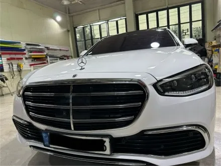 인천랩핑_벤츠 S클래스 비비드 고광택 유광화이트 전체랩핑 / 인천 서구