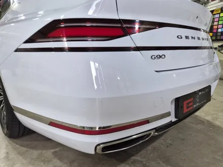 블랙을 벗고 순백으로, 제네시스 G90 랩핑 시공기 / 인천 서구