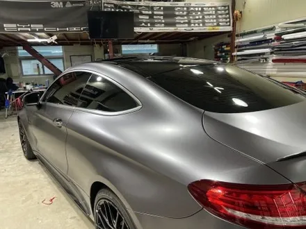 벤츠 C63 AMG _ 에이버리 사틴다크그레이 전체랩핑 / 인천 서구
