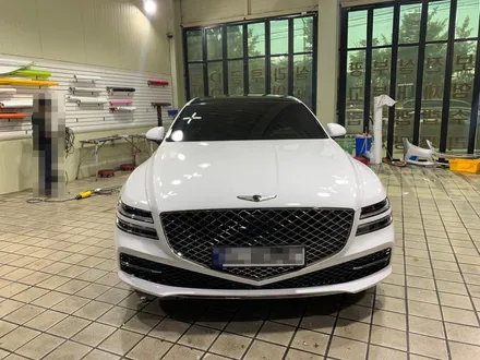 제네시스 G80(RG3), 3M 화이트유광 전체랩핑/인천랩핑/인천전체랩핑/카스킨 / 인천 서구, 부평, 부천