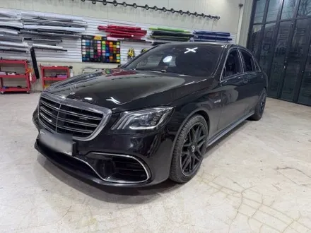 인천랩핑 벤츠 S63 AMG 전체랩핑 후기｜사틴화이트펄 + 크롬딜리트로 완성한 블랙앤화이트 / 인천 서구