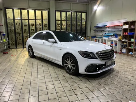 인천 벤츠랩핑_벤츠 S63AMG , 3M 화이트유광 전체랩핑 시공후기 / 인천 서구